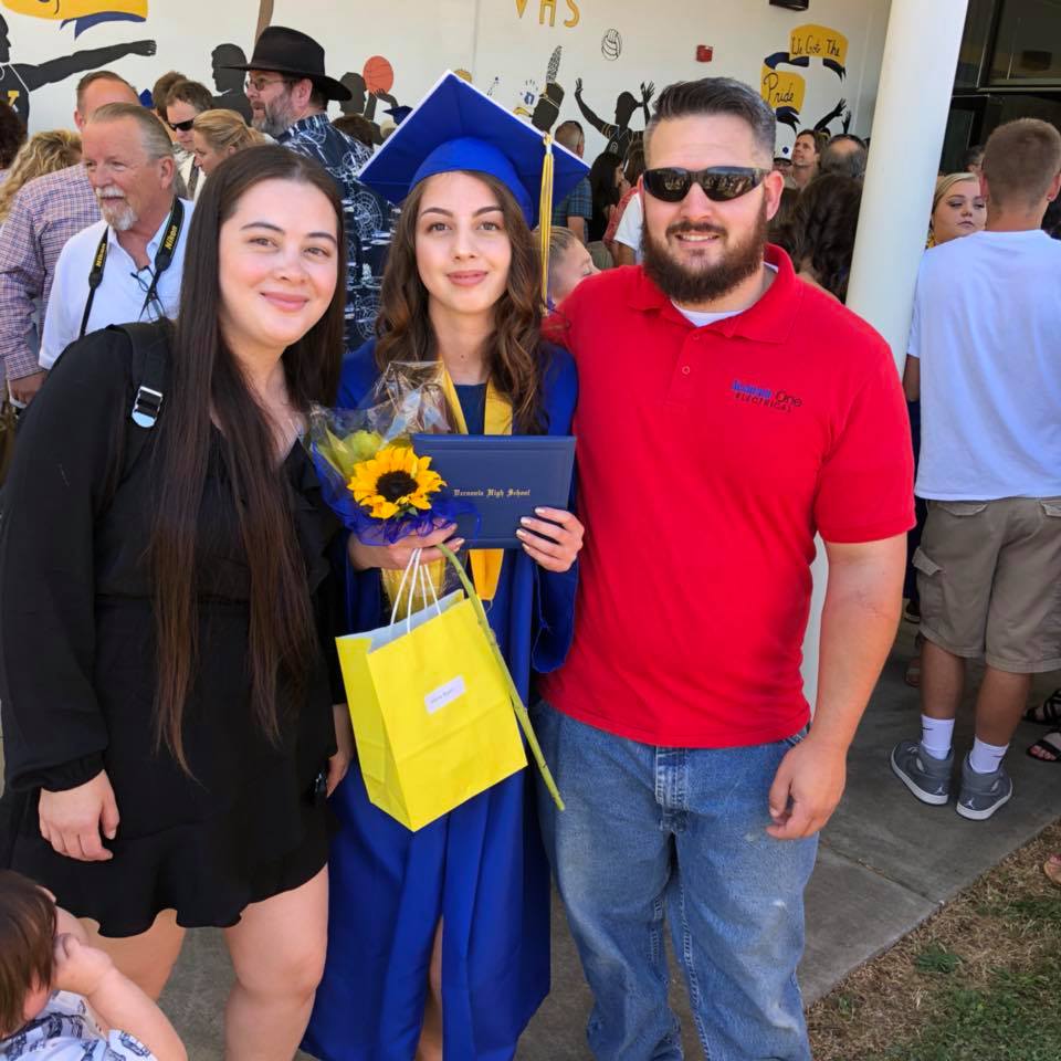 Dave Bayles with Michelle and Alura at graduation