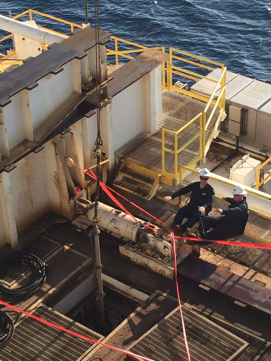 Dave Bayles working offshore in an industrial oil and gas environment