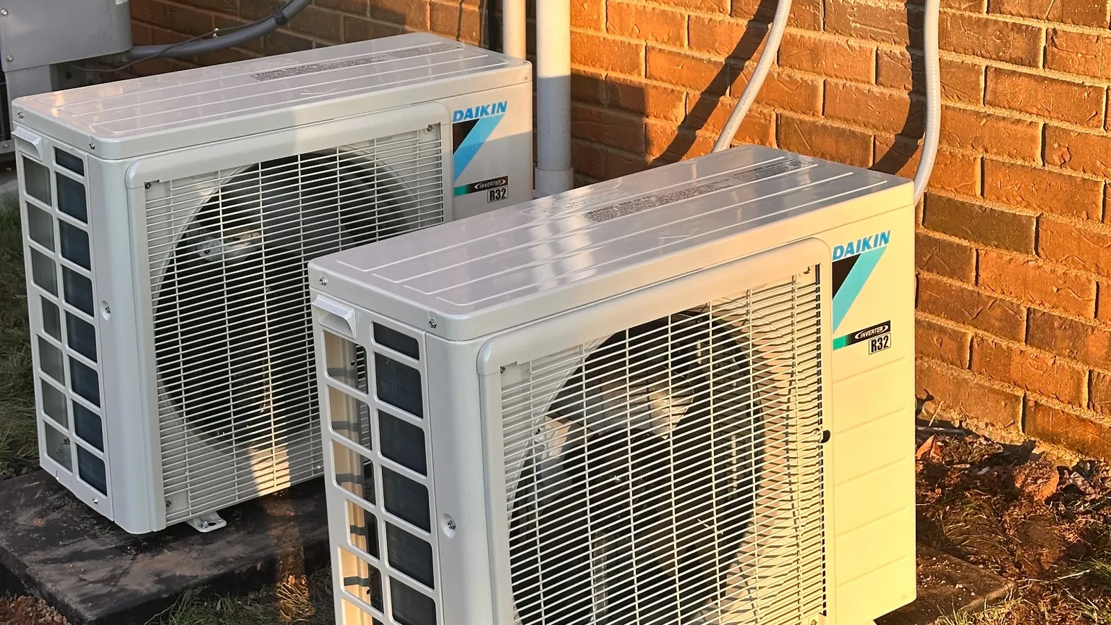 Daikin ductless mini-split outdoor units installed by Dave's Air Conditioning Plumbing and Electrical in Spartanburg SC