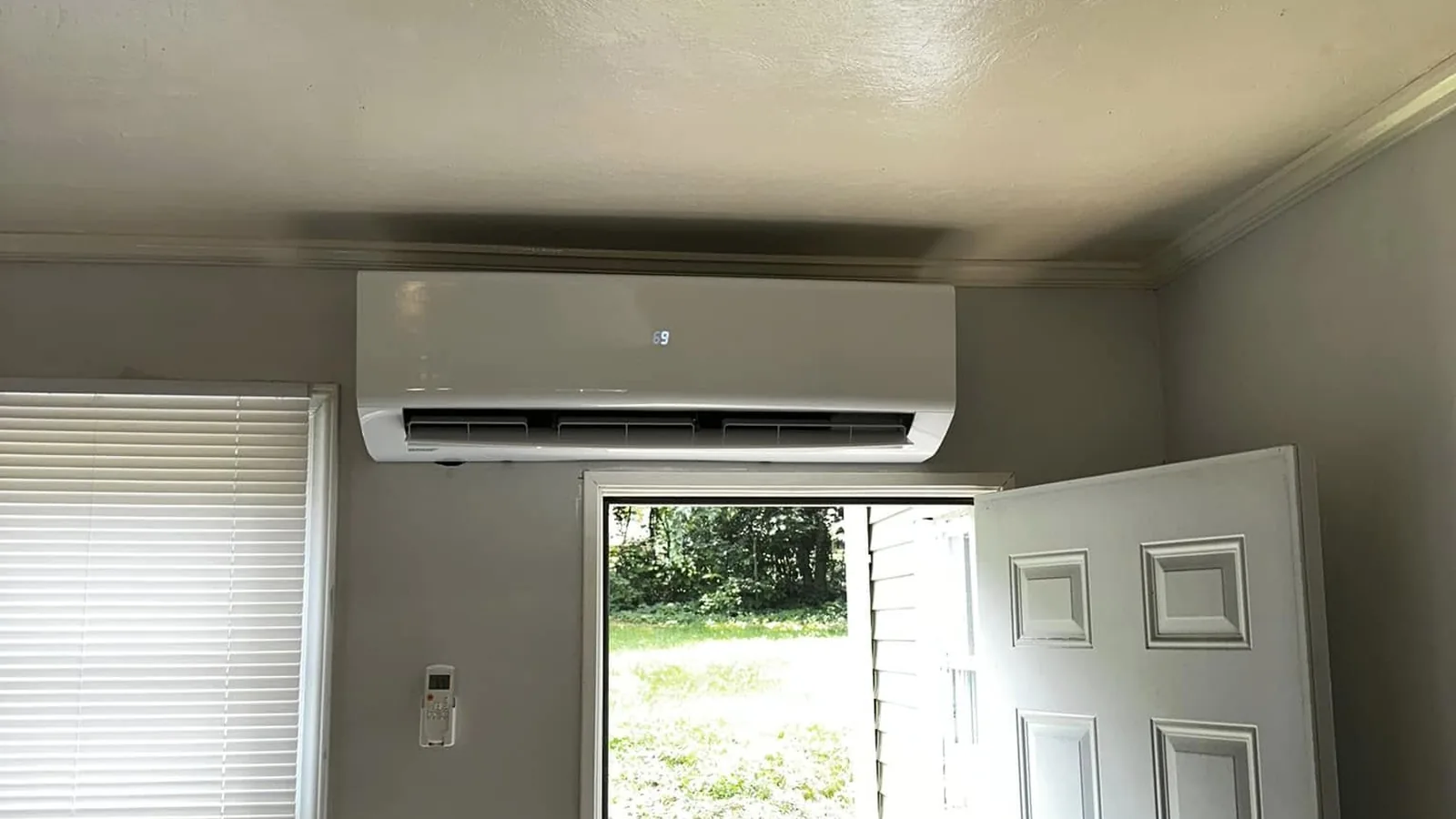 Ductless mini-split indoor head installed for room comfort in Spartanburg SC